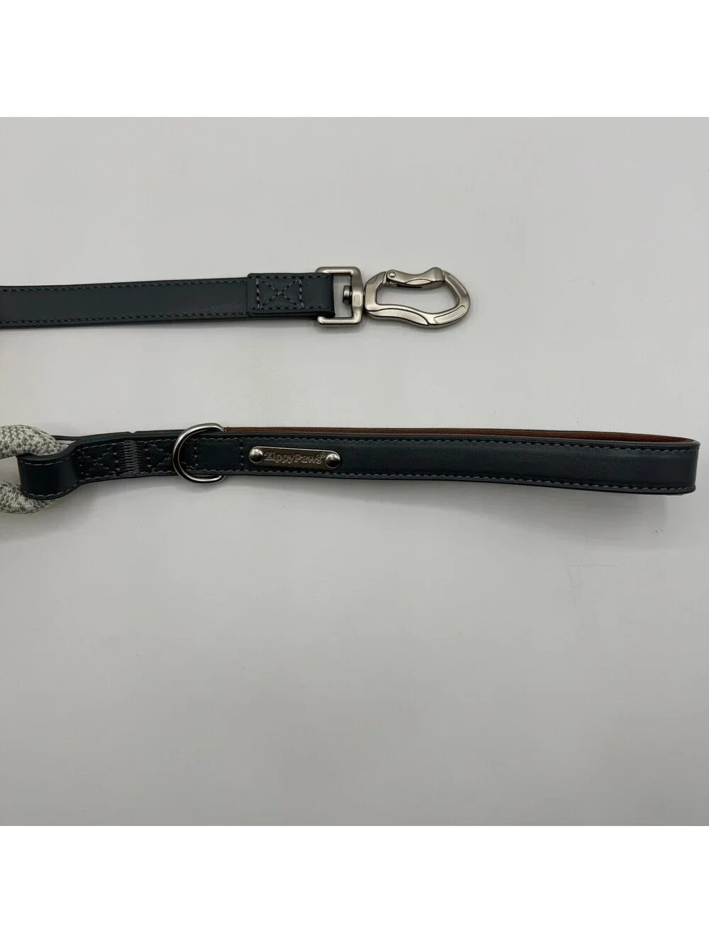 ZippyPaws Double Rope Leash 5 Foot Black Gray Brown Dog Leash ZPC-C0117 Zippy